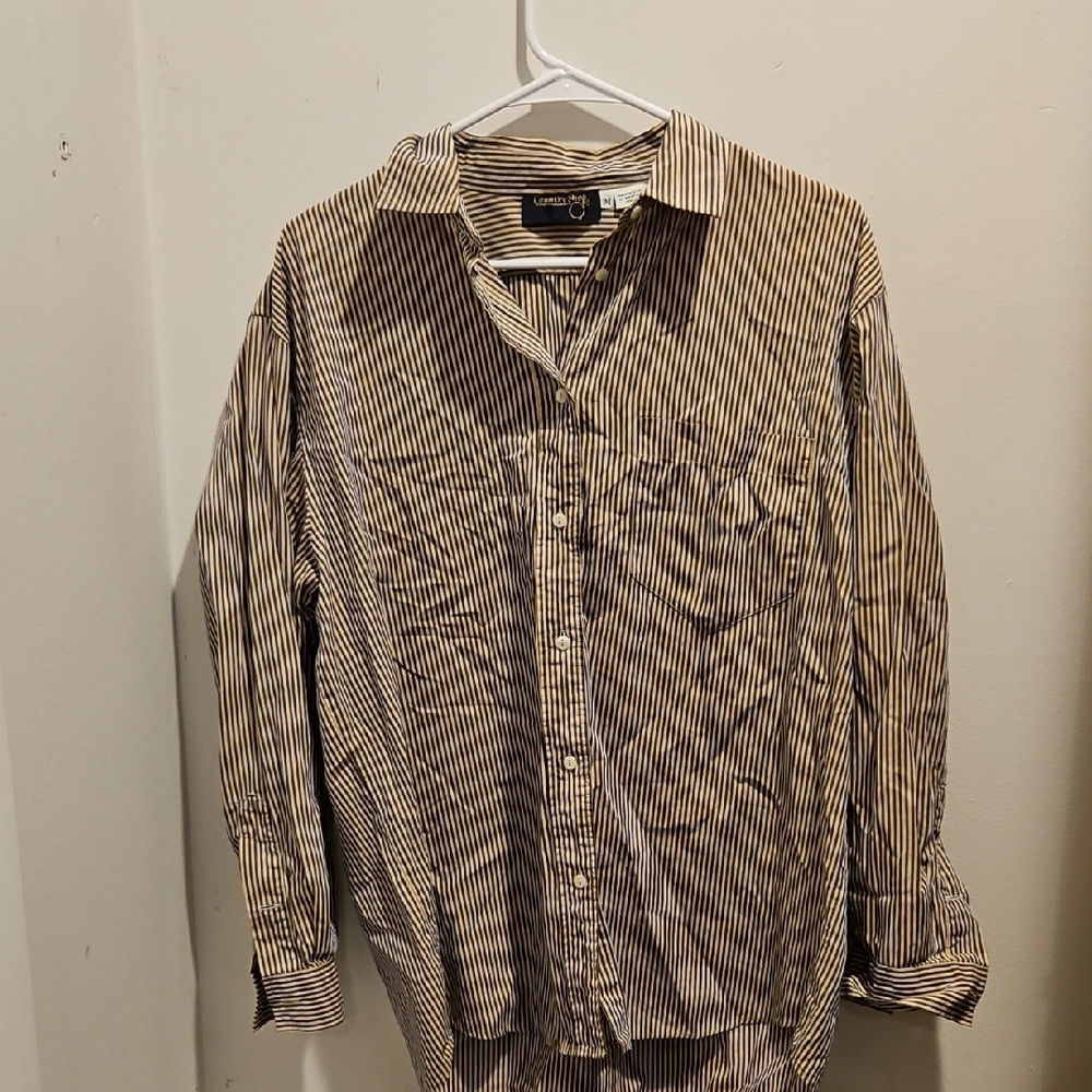 Women's Striped Button-Down Shirt